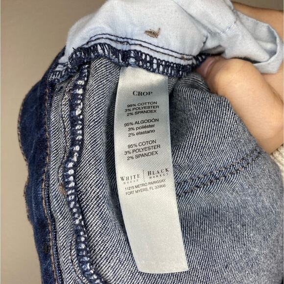 White House Black Market Indigo Dark Wash Mid Rise Stretch Skinny Jeans Size 6 - Picture 5 of 5